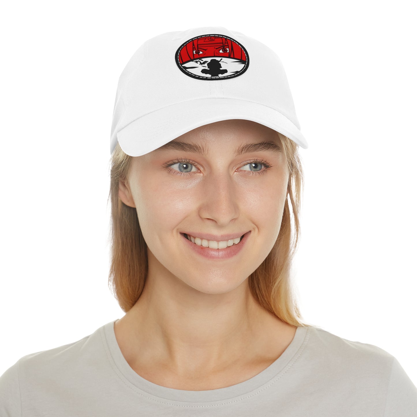 Itachi Uchiha design, Stylish Hat with Leather Patch
