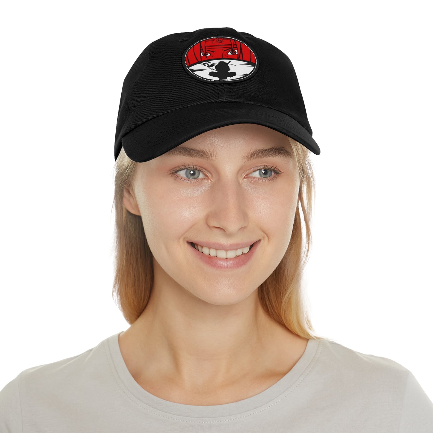 Itachi Uchiha design, Stylish Hat with Leather Patch