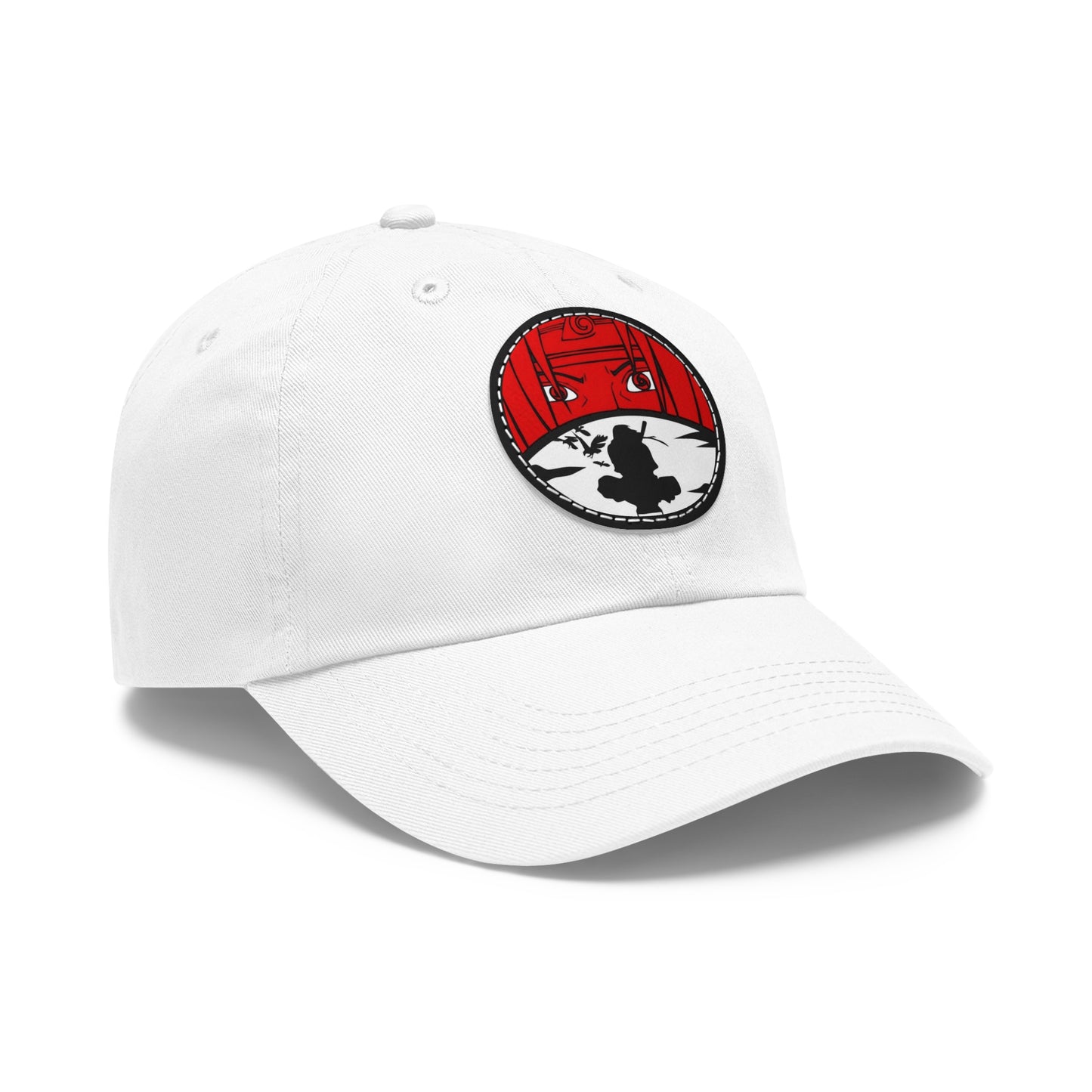 Itachi Uchiha design, Stylish Hat with Leather Patch