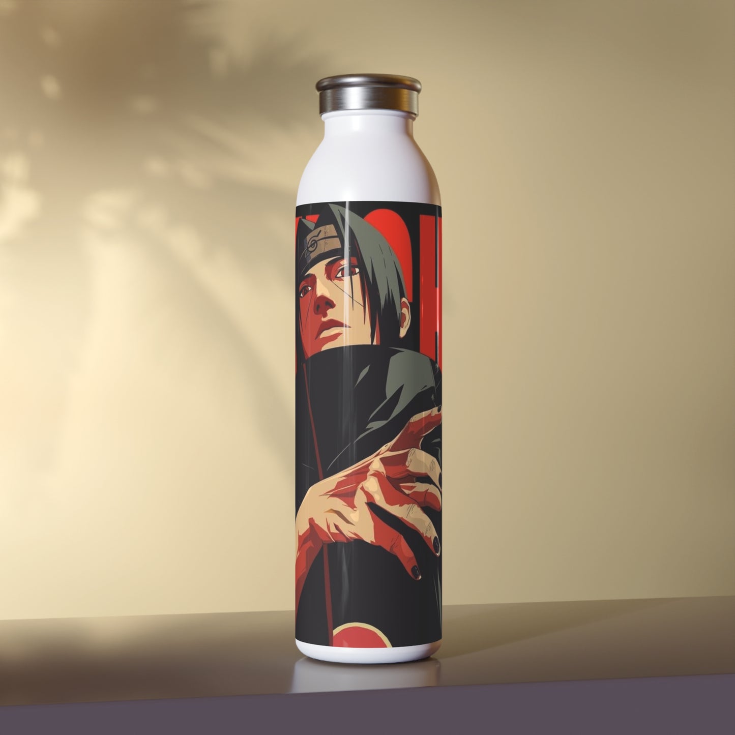 Itachi Uchiha, Anime Style Slim Water Bottle