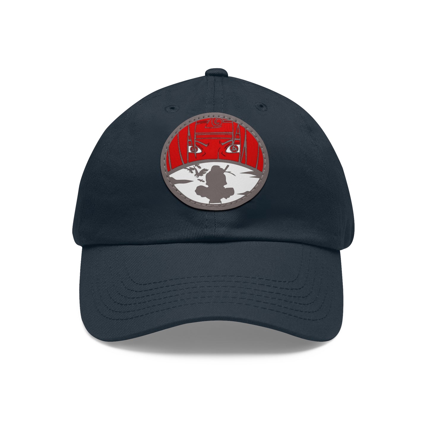 Itachi Uchiha design, Stylish Hat with Leather Patch
