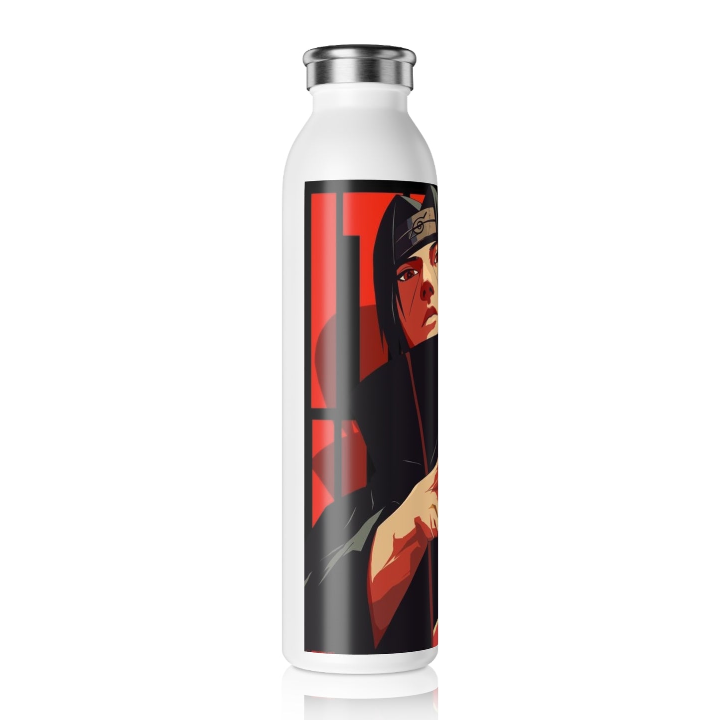 Itachi Uchiha, Anime Style Slim Water Bottle