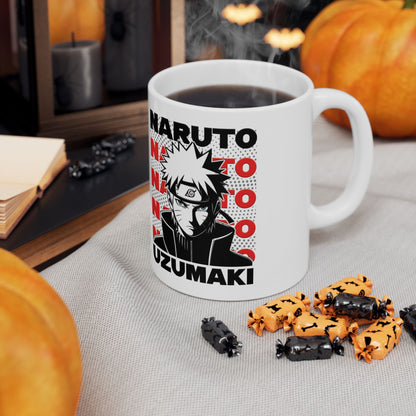 Naruto Uzumaki Ceramic Mug - Anime Lover's Coffee Cup, Gift for Fans, Naruto Themed Drinkware, Collectible Mug, Geeky Kitchen Decor