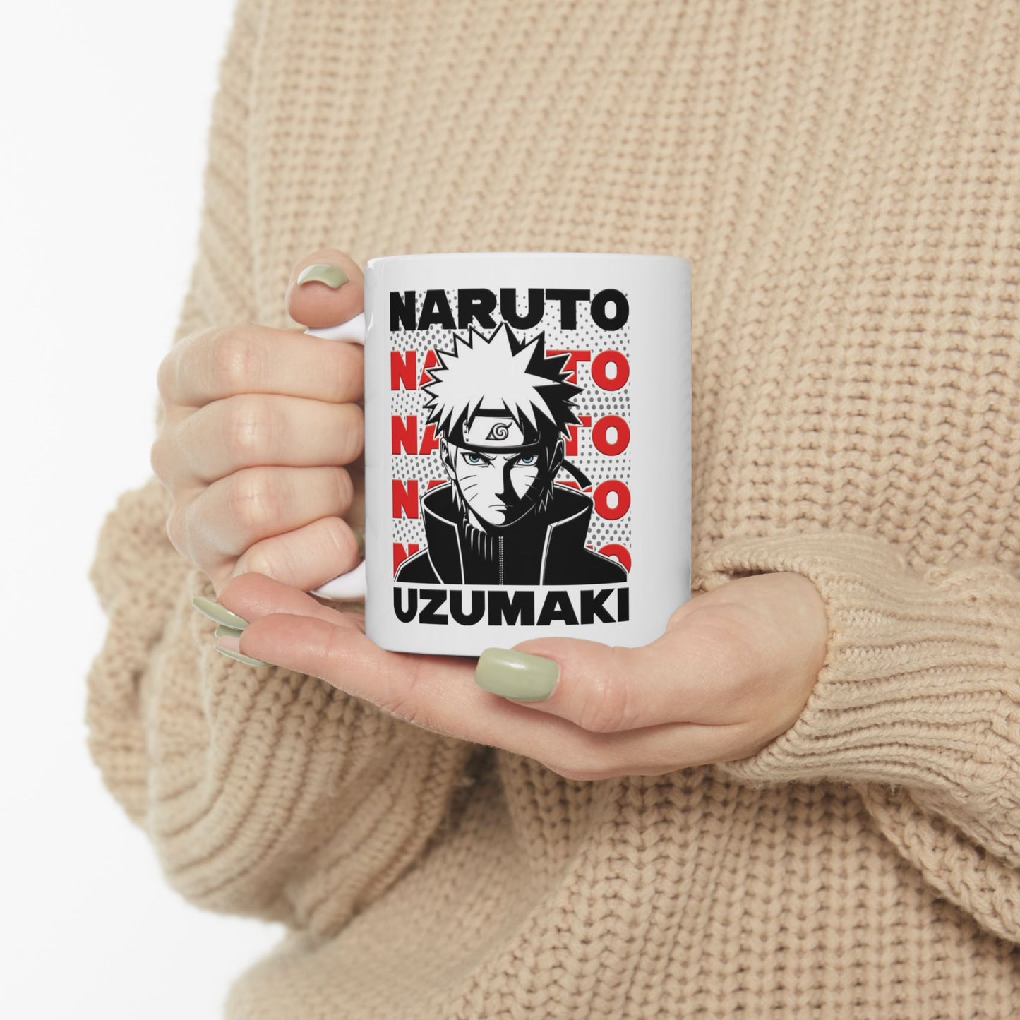 Naruto Uzumaki Ceramic Mug - Anime Lover's Coffee Cup, Gift for Fans, Naruto Themed Drinkware, Collectible Mug, Geeky Kitchen Decor
