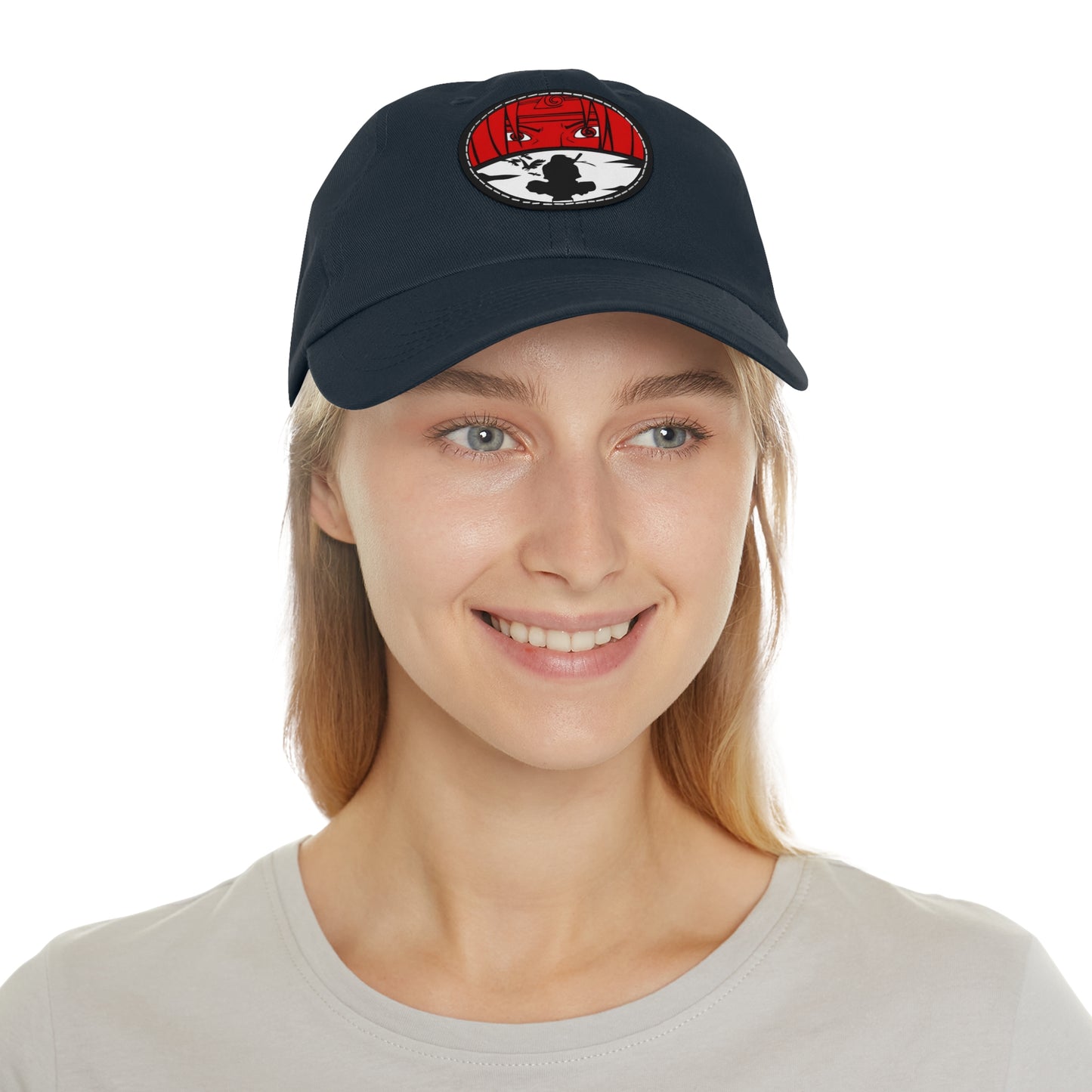 Itachi Uchiha design, Stylish Hat with Leather Patch