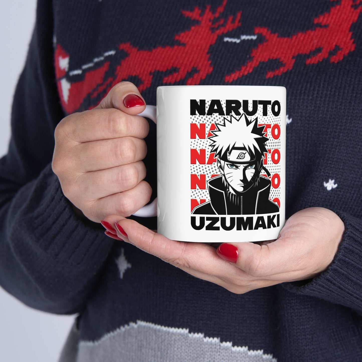 Naruto Uzumaki Ceramic Mug - Anime Lover's Coffee Cup, Gift for Fans, Naruto Themed Drinkware, Collectible Mug, Geeky Kitchen Decor