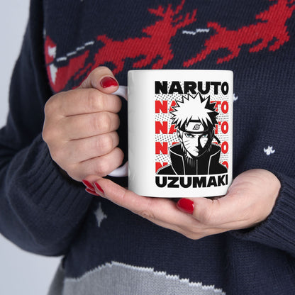 Naruto Uzumaki Ceramic Mug - Anime Lover's Coffee Cup, Gift for Fans, Naruto Themed Drinkware, Collectible Mug, Geeky Kitchen Decor