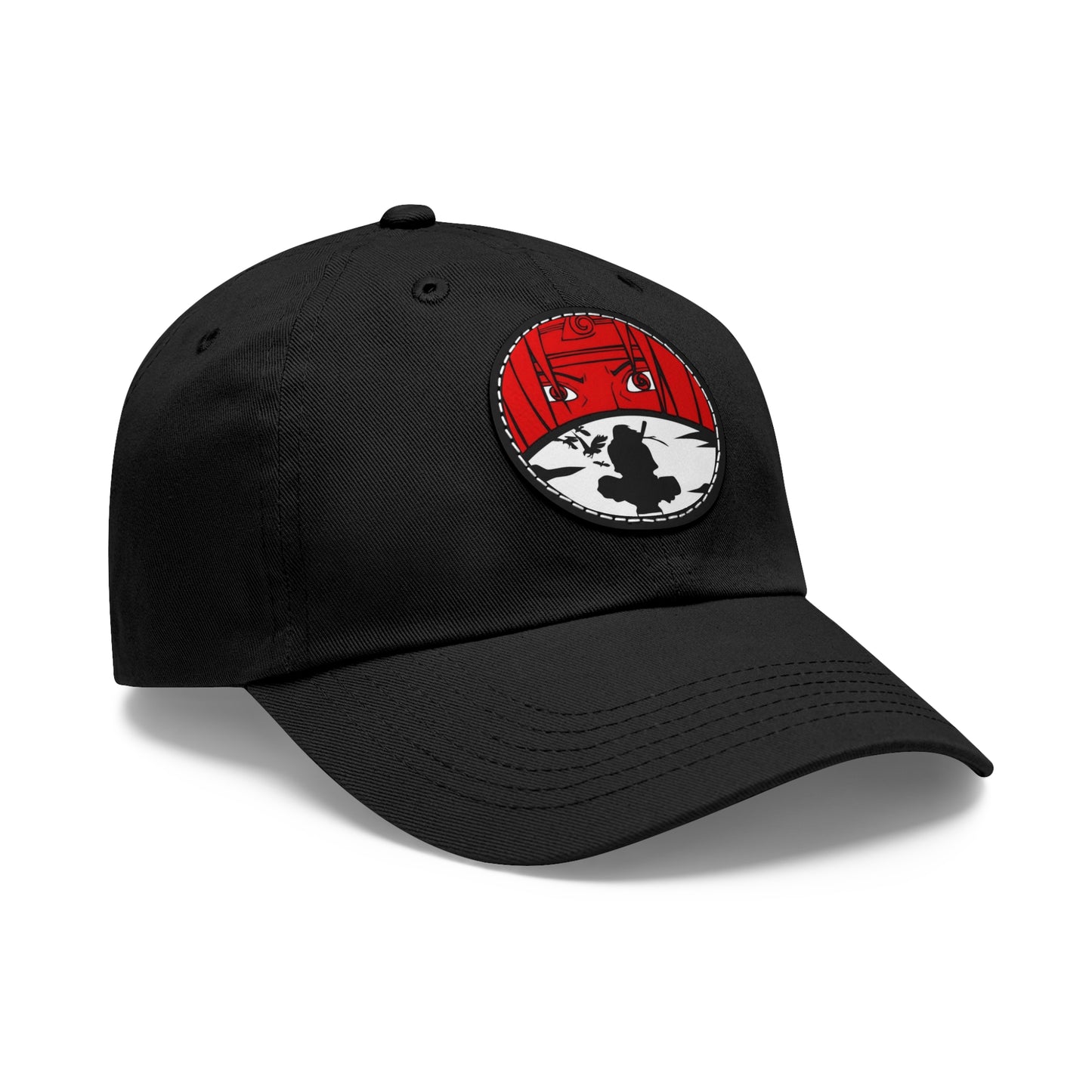 Itachi Uchiha design, Stylish Hat with Leather Patch