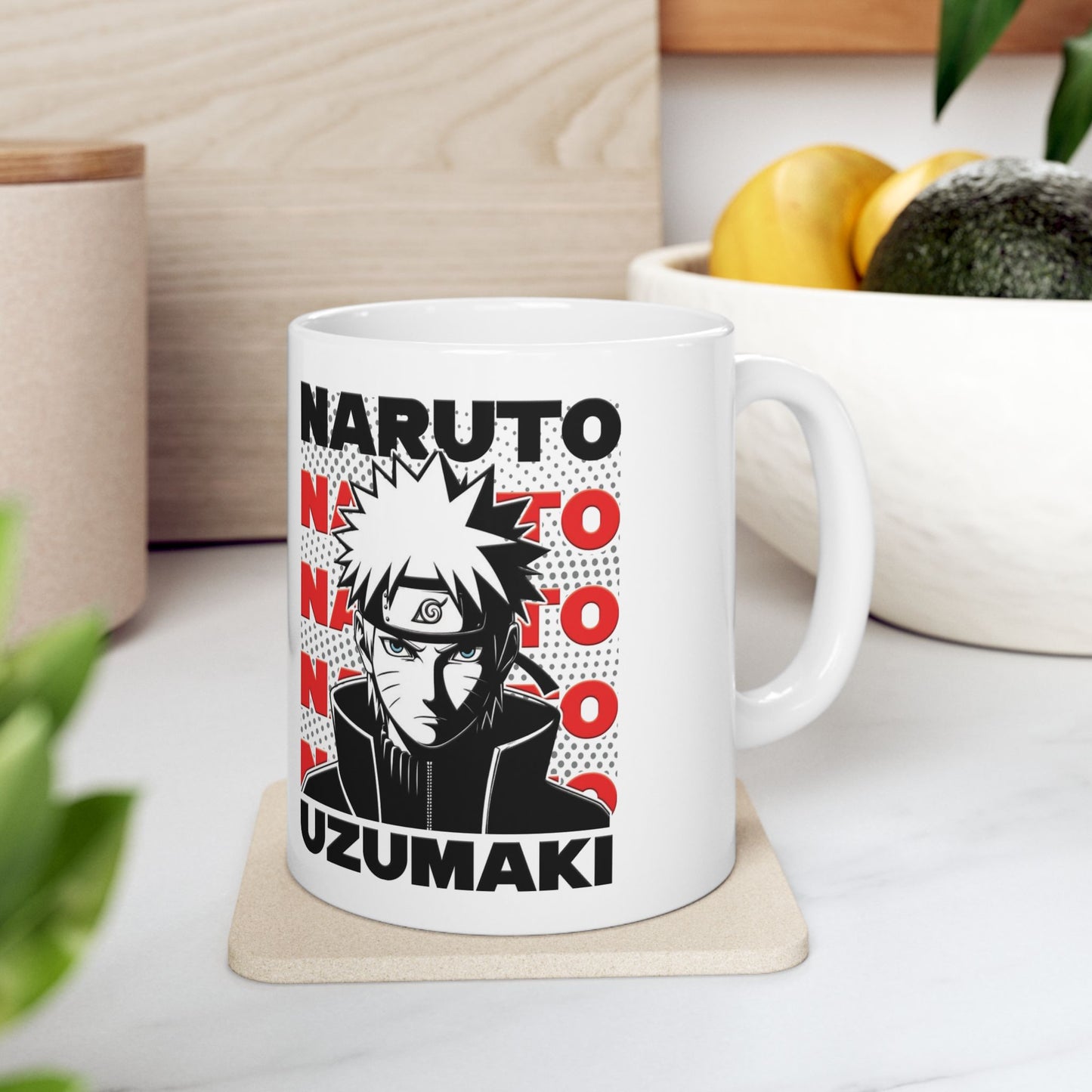 Naruto Uzumaki Ceramic Mug - Anime Lover's Coffee Cup, Gift for Fans, Naruto Themed Drinkware, Collectible Mug, Geeky Kitchen Decor