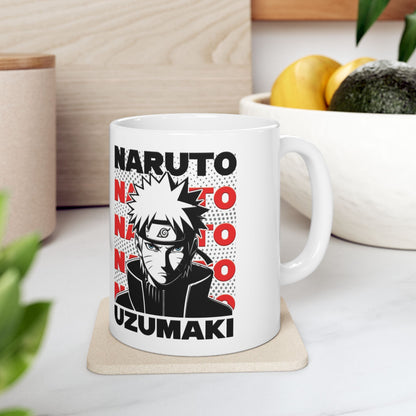 Naruto Uzumaki Ceramic Mug - Anime Lover's Coffee Cup, Gift for Fans, Naruto Themed Drinkware, Collectible Mug, Geeky Kitchen Decor