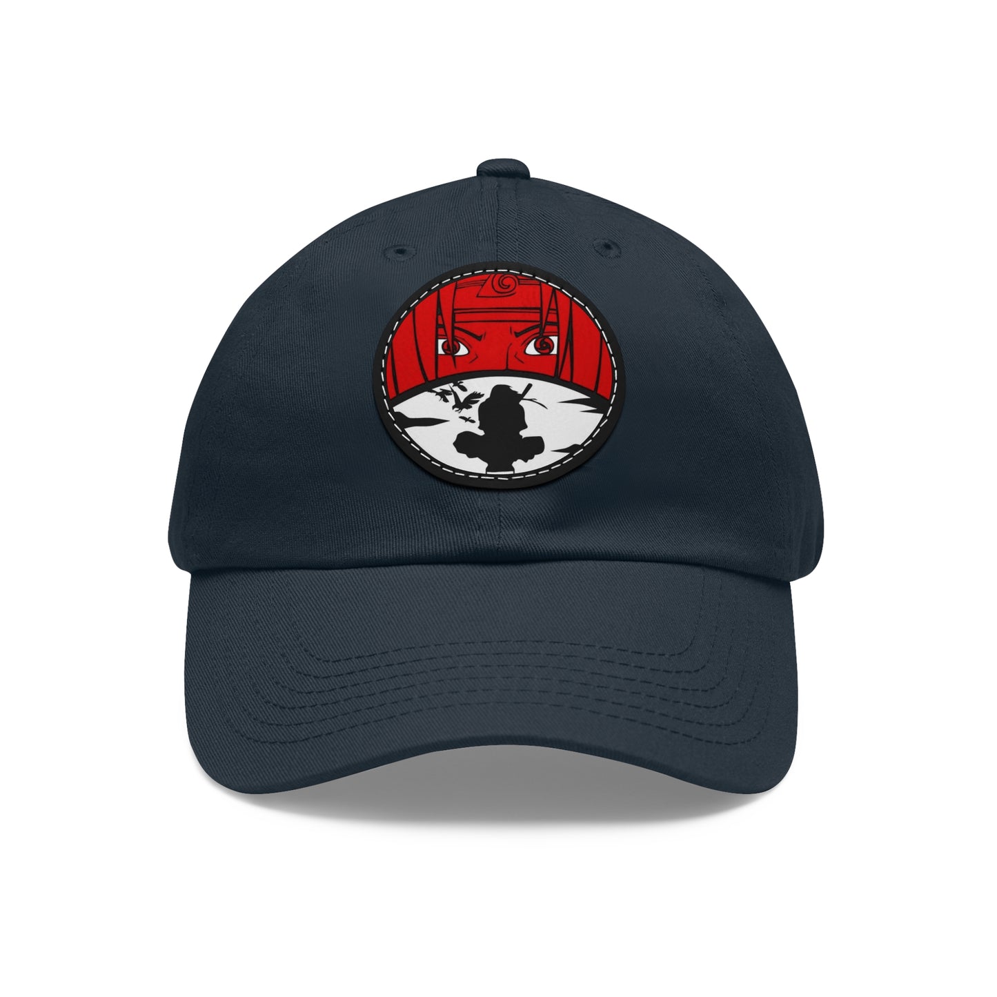 Itachi Uchiha design, Stylish Hat with Leather Patch