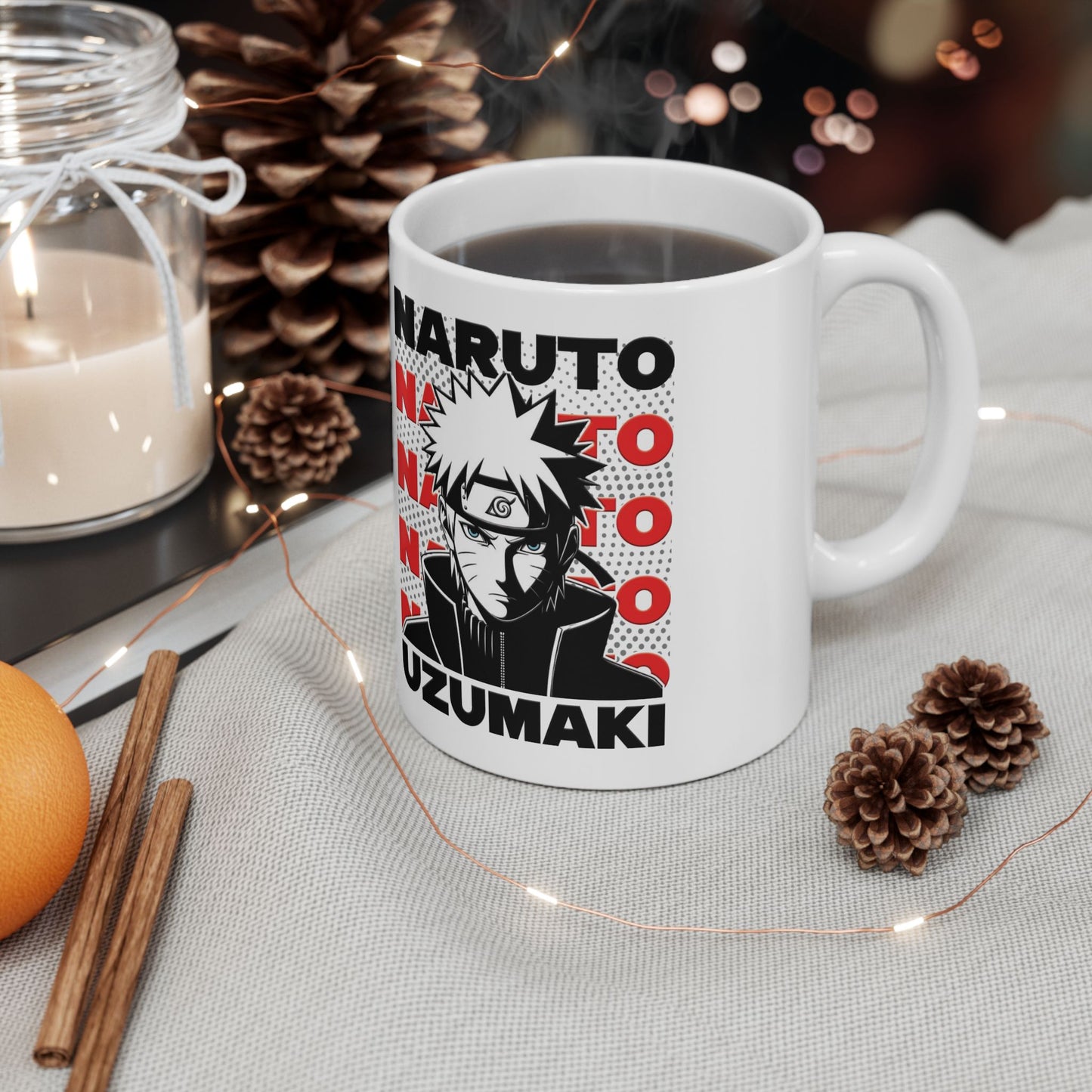 Naruto Uzumaki Ceramic Mug - Anime Lover's Coffee Cup, Gift for Fans, Naruto Themed Drinkware, Collectible Mug, Geeky Kitchen Decor