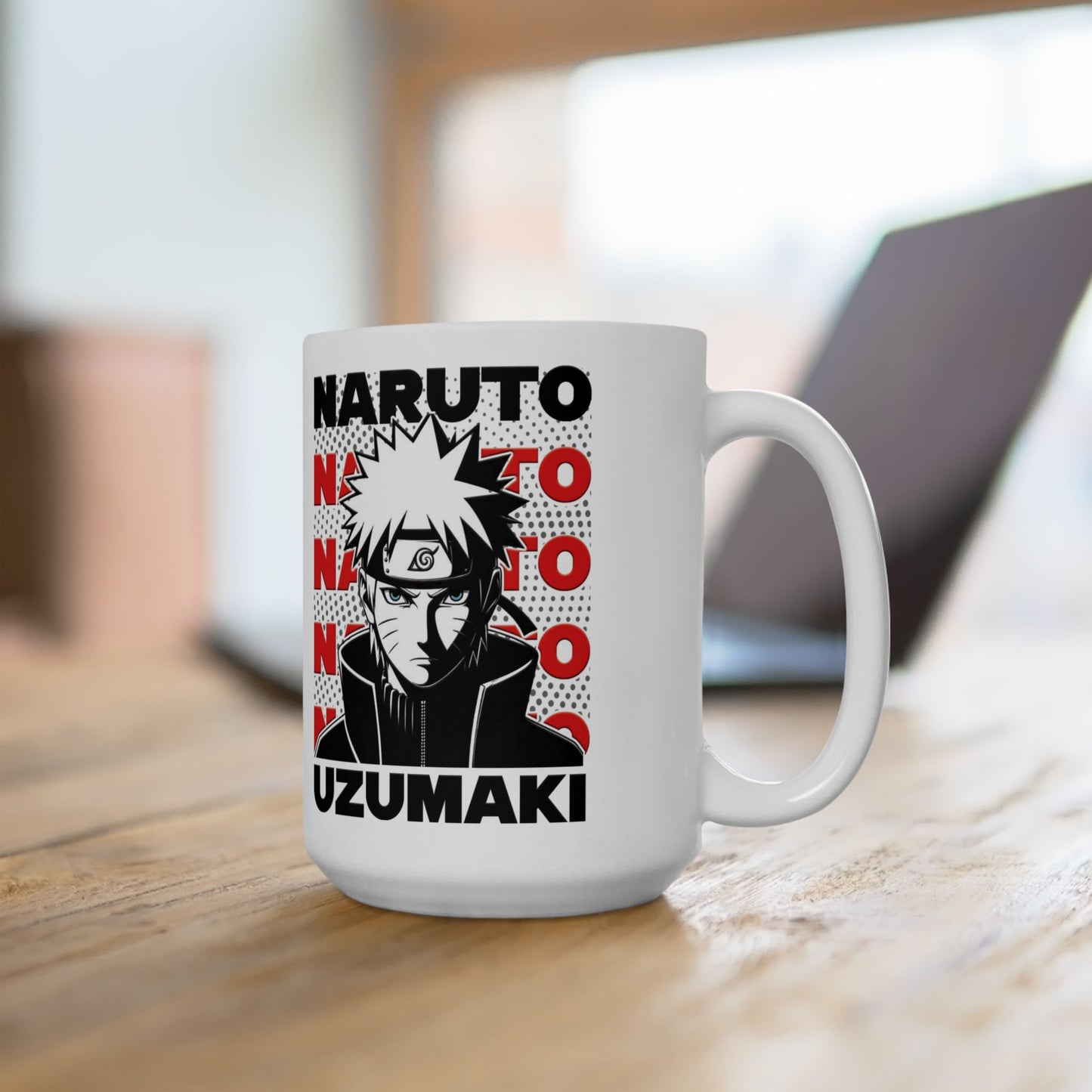 Naruto Uzumaki Ceramic Mug - Anime Lover's Coffee Cup, Gift for Fans, Naruto Themed Drinkware, Collectible Mug, Geeky Kitchen Decor