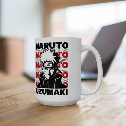 Naruto Uzumaki Ceramic Mug - Anime Lover's Coffee Cup, Gift for Fans, Naruto Themed Drinkware, Collectible Mug, Geeky Kitchen Decor