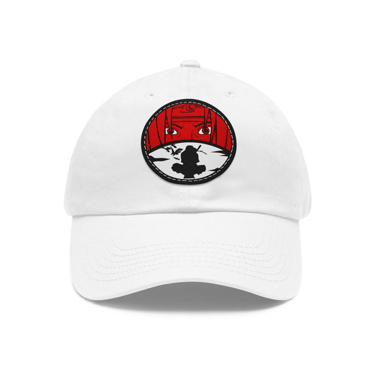 Itachi Uchiha design, Stylish Hat with Leather Patch