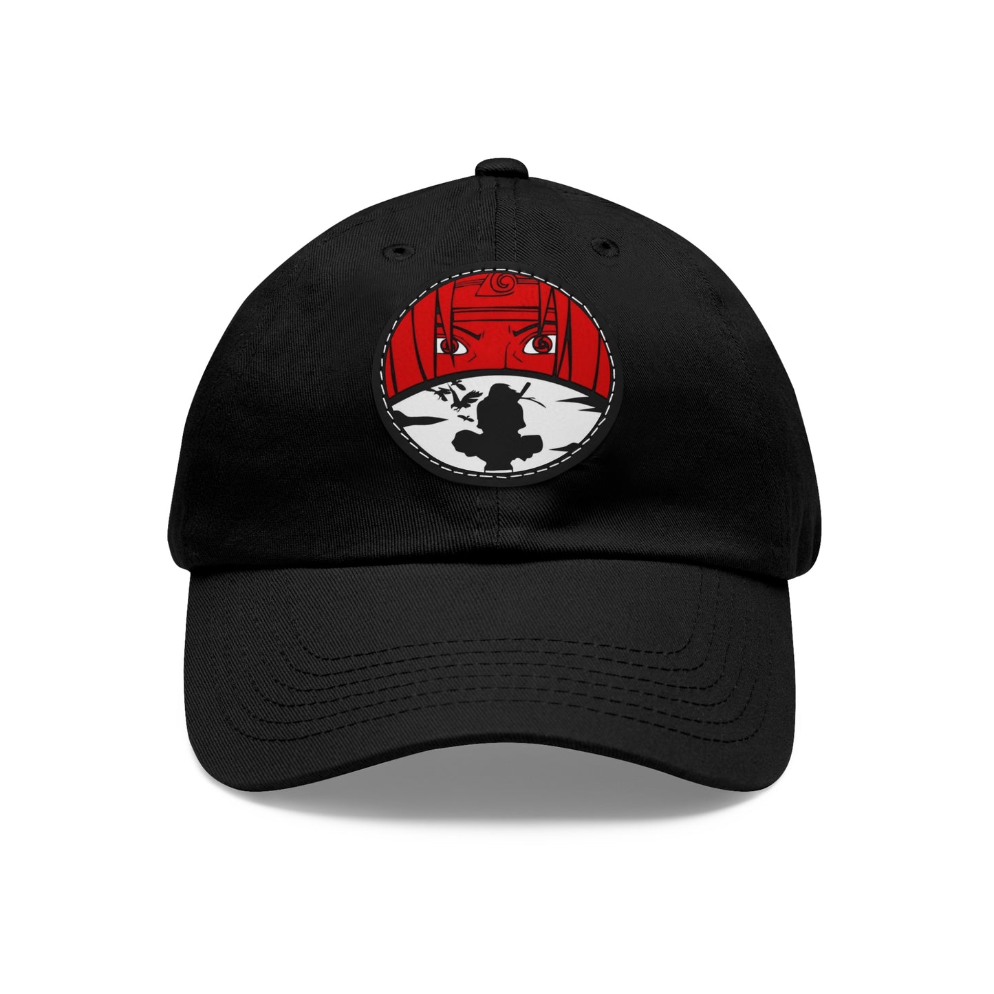 Itachi Uchiha design, Stylish Hat with Leather Patch