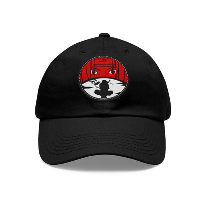 Itachi Uchiha design, Stylish Hat with Leather Patch