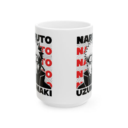 Naruto Uzumaki Ceramic Mug - Anime Lover's Coffee Cup, Gift for Fans, Naruto Themed Drinkware, Collectible Mug, Geeky Kitchen Decor