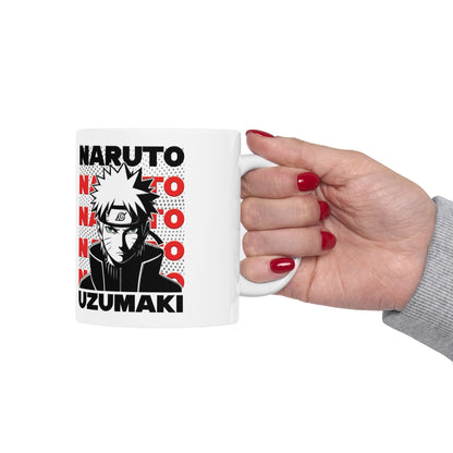 Naruto Uzumaki Ceramic Mug - Anime Lover's Coffee Cup, Gift for Fans, Naruto Themed Drinkware, Collectible Mug, Geeky Kitchen Decor